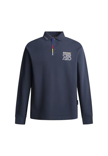 Red Bull Racing X Pepe Jeans Herren RBR Fashion Placket LS Polo, Blue (Dulwich Blue), M von Red Bull Racing X Pepe Jeans
