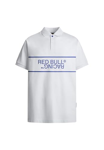 Red Bull Racing X Pepe Jeans Herren RBR Panel Print Logo Polo, White (White), S von Red Bull Racing X Pepe Jeans