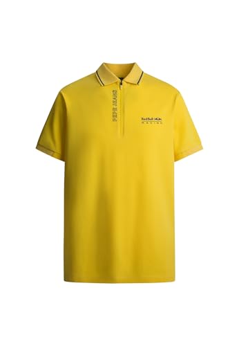 Red Bull Racing X Pepe Jeans Herren RBR Sports Zip Placket Polo, Yellow (Yellow), L von Red Bull Racing X Pepe Jeans