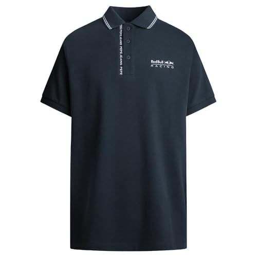 Red Bull Racing X Pepe Jeans Herren RBR Tipped Logo Polo, Blue (Dulwich Blue), XS von Red Bull Racing X Pepe Jeans