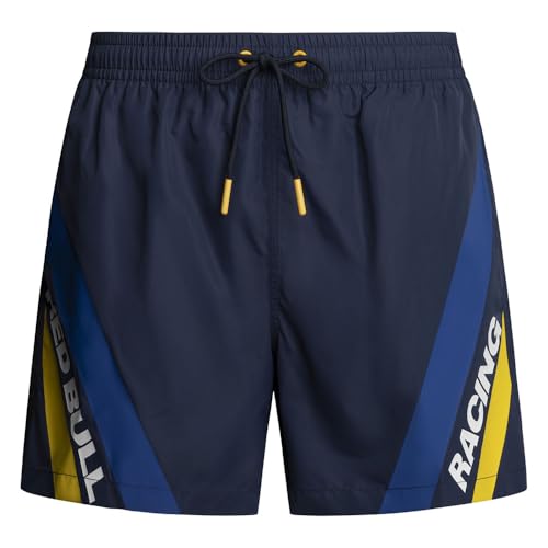 Red Bull Racing X Pepe Jeans Herren RBR Lines Print Shorts, Blau (Marineblau), XL von Red Bull Racing X Pepe Jeans