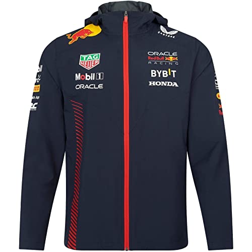 Red Bull Racing F1 Team Formula Wasserdichte Jacke Offizielle Formel 1 - Blau - XS von Castore