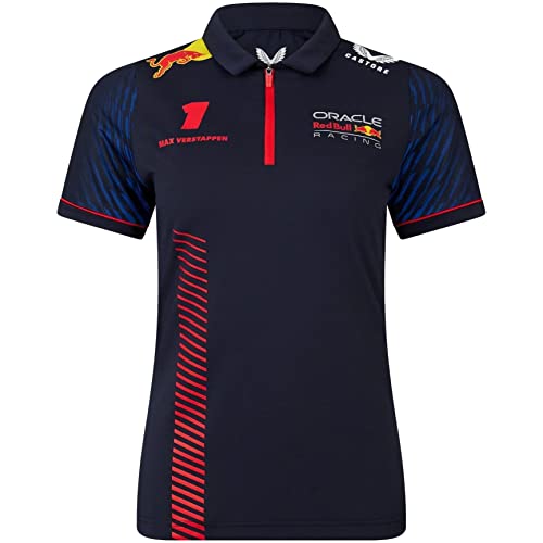 Red Bull Racing F1 Team Max Verstappen 1 Formula Damen-Poloshirt Offizielle Formel 1 - Blau - S von Castore