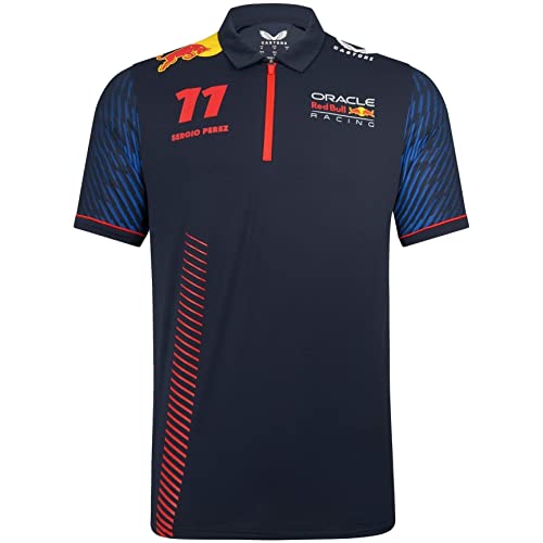 Red Bull Racing F1 Team Sergio Perez 11 Formula Polo Offizielle Formel 1 - Blau - M von Castore