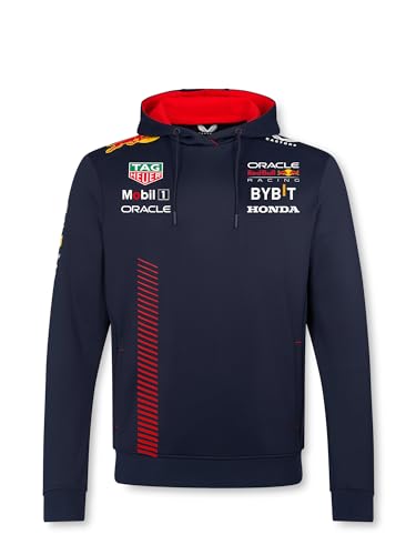 Red Bull Oracle Racing Official Teamline Hoodie, Herren Large - Original Merchandise von Castore