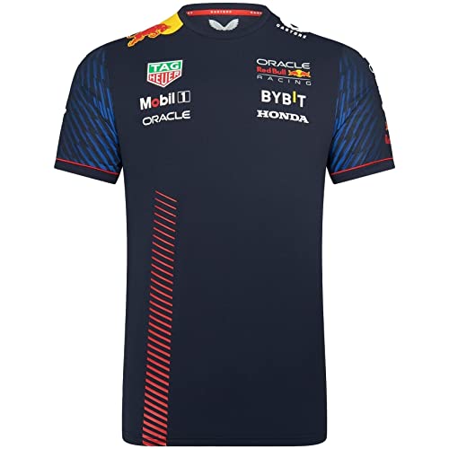 Red Bull Racing Offizielles Formel 1 F1 Team Formula Damen-T-Shirt - Blau - L von Castore