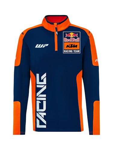 Red Bull - KTM Replica Team Half Zip Sweater – Herren - Offizielle Merchandising-Artikel, Dynamisches Racing-Design, Atmungsaktives Material – Größe L - Blau/Orange von Red Bull