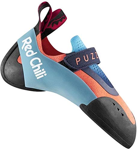 Red Chili Kids Puzzle Blau - Komfortabler Flexibler Kinder Performance Kletterschuh, Größe EU 33 - Farbe Neon Coral von Red Chili