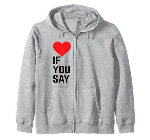 Wenn du Rotes Herz sagst, Liebe Männer und Frauen Kapuzenjacke von Red Heart Love If You Say Youth Men Women Graphic