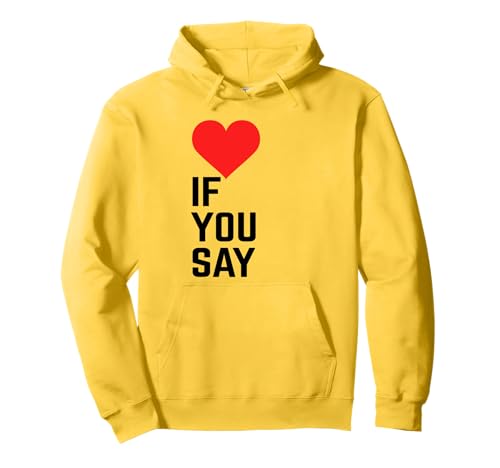 Wenn du Rotes Herz sagst, Liebe Männer und Frauen Pullover Hoodie von Red Heart Love If You Say Youth Men Women Graphic