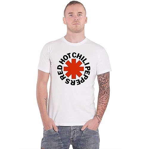 Red Hot Chili Peppers Asterisks Männer T-Shirt weiß. Offiziell lizenziert von Red Hot Chili Peppers