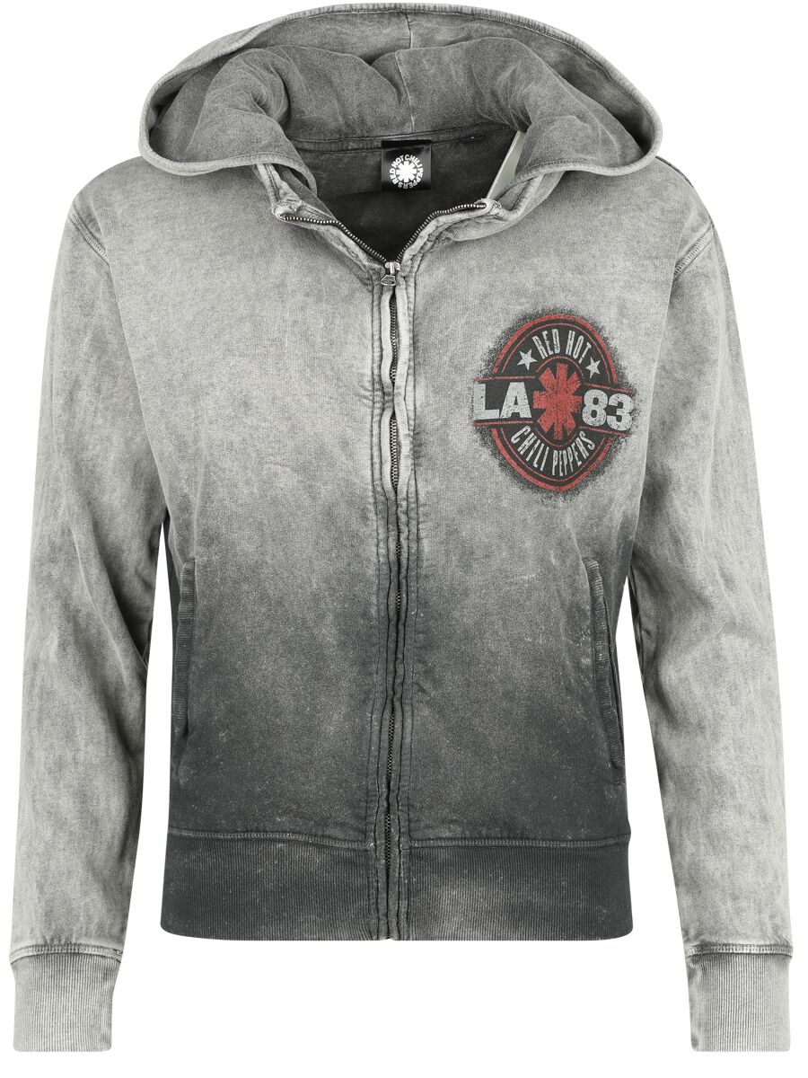 Red Hot Chili Peppers Kapuzenjacke - LA Text - S bis XL - für Damen - Größe L - dunkelgrau  - Lizenziertes Merchandise! von Red Hot Chili Peppers