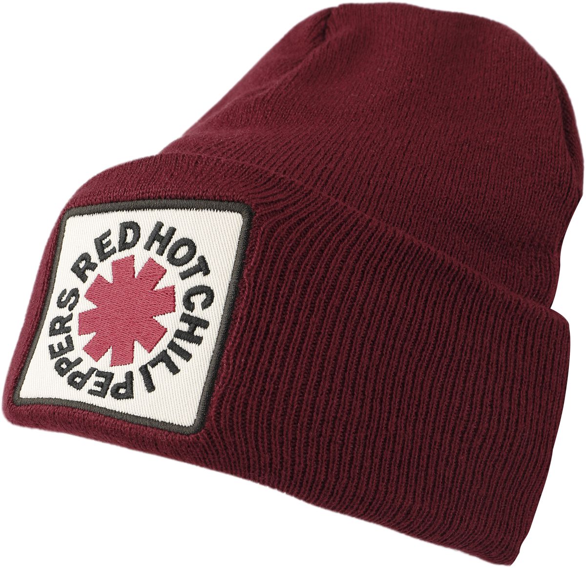 Red Hot Chili Peppers Mütze - Amplified Collection - Patch Beanie - bordeaux  - Lizenziertes Merchandise! von Red Hot Chili Peppers