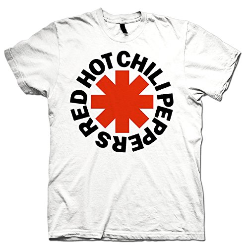 Red Hot Chili Peppers Offizielles T-Shirt Classic White Asterix Gr. M, weiß von Red Hot Chili Peppers