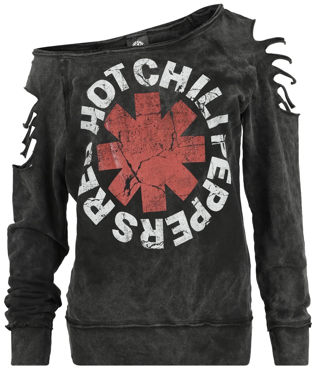 Red Hot Chili Peppers Sweatshirt - Crest - S bis XXL - für Damen - Größe L - dunkelgrau  - Lizenziertes Merchandise! von Red Hot Chili Peppers