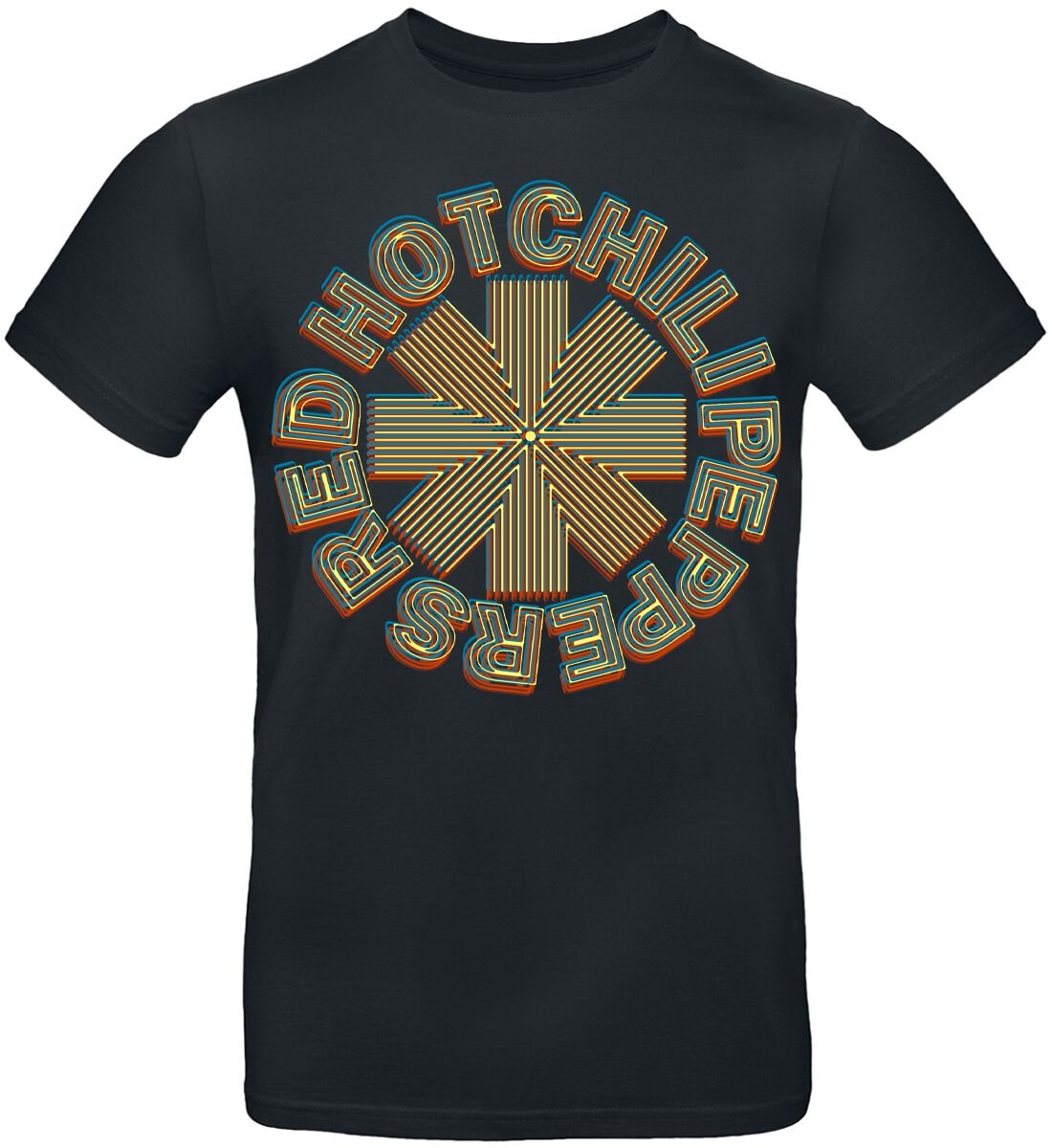 Red Hot Chili Peppers T-Shirt - Abstract Logo - S bis 3XL - für Männer - Größe M - schwarz  - Lizenziertes Merchandise! von Red Hot Chili Peppers