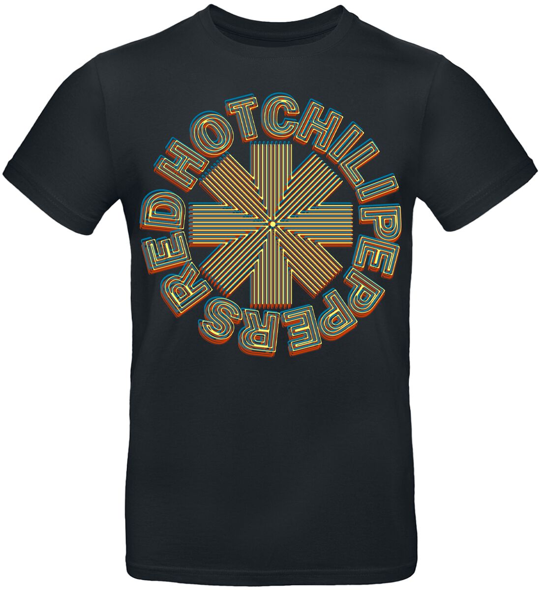 Red Hot Chili Peppers T-Shirt - Abstract Logo - S bis 3XL - für Männer - Größe XXL - schwarz  - Lizenziertes Merchandise! von Red Hot Chili Peppers