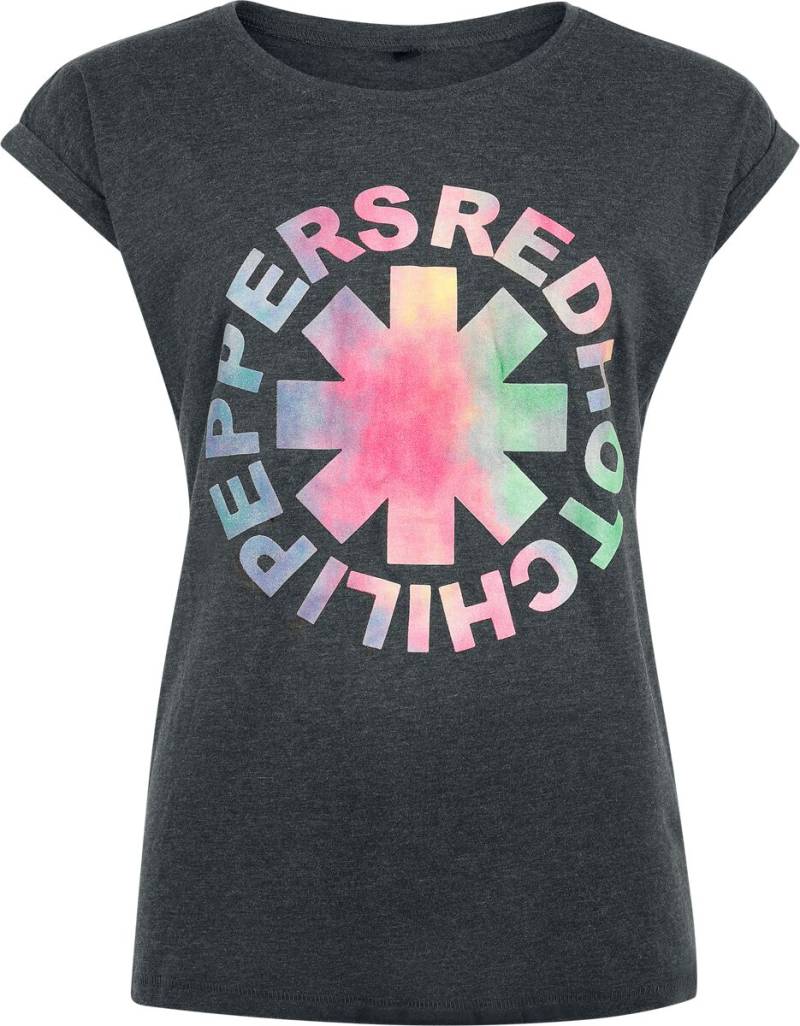 Red Hot Chili Peppers T-Shirt - Coloured Logo Crystal - S bis XXL - für Damen - Größe XL - charcoal  - Lizenziertes Merchandise! von Red Hot Chili Peppers
