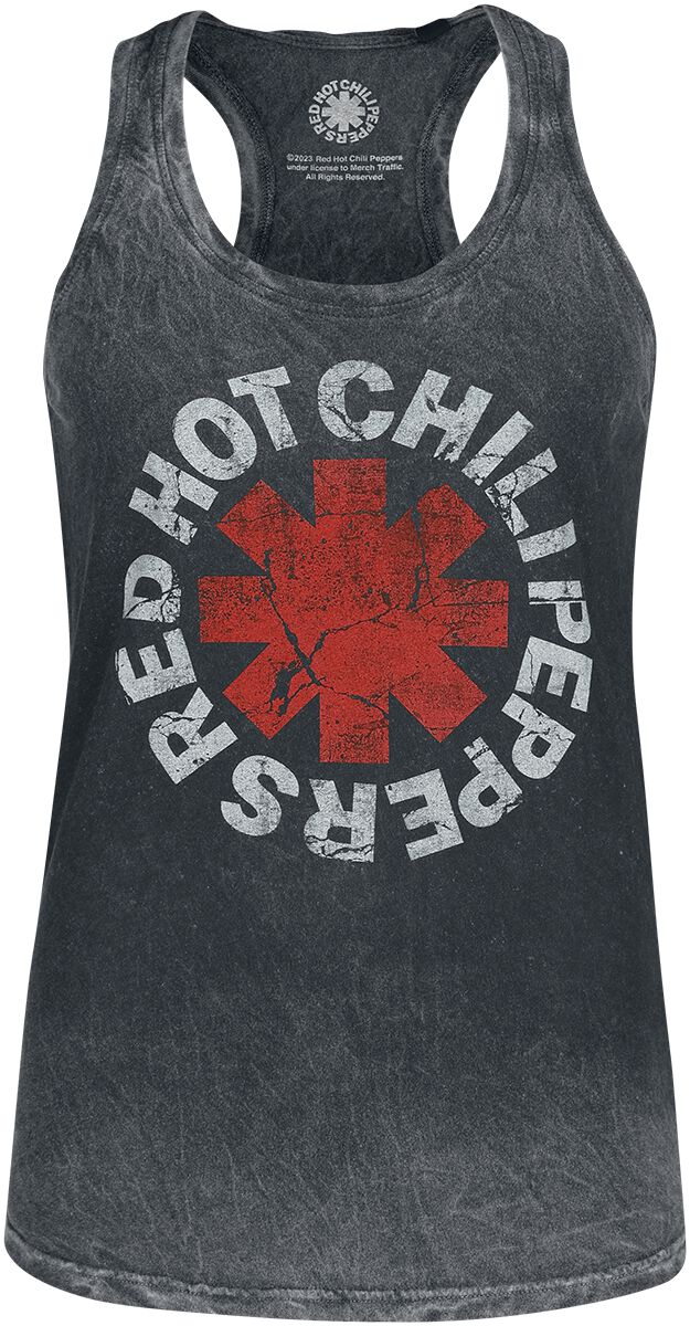 Red Hot Chili Peppers Tank-Top - Distressed Logo - S bis XXL - für Damen - Größe L - schwarz  - Lizenziertes Merchandise! von Red Hot Chili Peppers