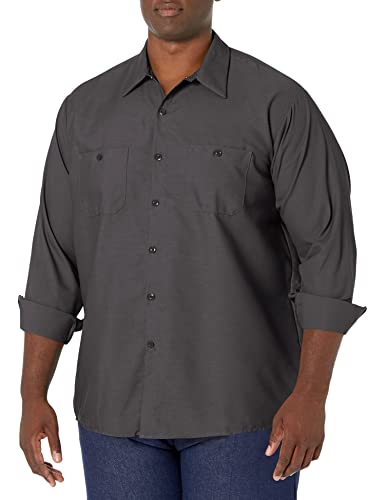 Red Kap Herren Industrial Work Shirt, Regular Fit, Long Sleeve Button-Down-Arbeitshemd, Dunkelgrau, L Red Kap Herren Industrial Work Shirt, Regular Fit, Long Sleeve Button-Down-Arbeitshemd, Dunkelgrau, L von Red Kap