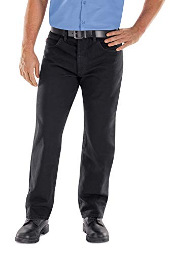 Red Kap Men's Relaxed Fit Jean, Prewashed Black, 42x30 von Red Kap