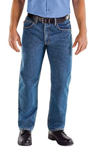 Red Kap Men's Relaxed Fit Jean, Stonewash, 42x30 von Red Kap