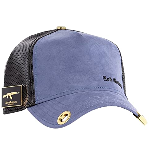 Red Monkey Blown Away RM1419 Limited Edition Fashion Unisex Mesh Trucker Snapback Hat Cap | 3 Farben, Blau, Einheitsgröße von Red Monkey Designs