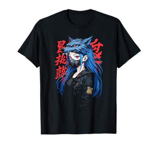 Cyberpunk Techwear Wolf Girl Anime Manga Kawaii Cutecore T-Shirt Cyberpunk Techwear Wolf Girl Anime Manga Kawaii Cutecore T-Shirt von Red Moon Assembly