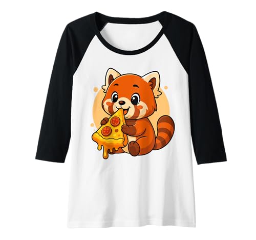 Damen Lustiger Panda isst Pizza Grafik Jungen Mädchen Rot Panda Liebhaber Raglan Damen Lustiger Panda isst Pizza Grafik Jungen Mädchen Rot Panda Liebhaber Raglan von Red Panda Eating Pizza Graphic Design