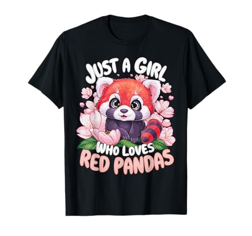 Nur ein Mädchen, das rote Pandas liebt T-Shirt Nur ein Mädchen, das rote Pandas liebt T-Shirt von Red Pandas for awesome Girls