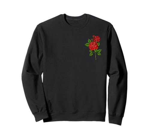 Coole rote Rosen, elegantes Blumen-Design für Männer, Frauen und Jugendliche Sweatshirt von Red Roses Floral