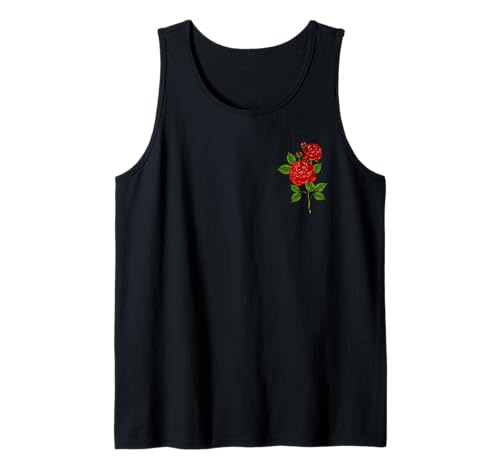 Coole rote Rosen, elegantes Blumen-Design für Männer, Frauen und Jugendliche Tank Top von Red Roses Floral