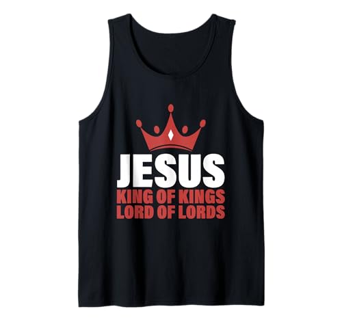 Jesus König der Könige Herr der Herren Offenbarung 19 16 Tank Top von Red Sea Party