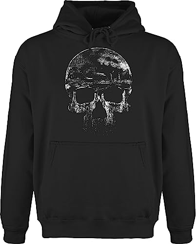 Der Beste Männer Hoodie von #RedSkullBikerFashion - Vintage Totenkopf - XL - Schwarz - Pulli Herren Kapuze Hoody, Hoddies Huddy Hoddies/pullies Kapuzenpullover huddi polloverer Hoody Pullover mit von Red Skull Biker Fashion