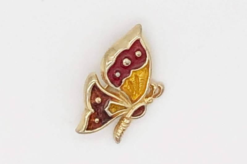Hedison Gold Und Emaille Schmetterling Vintage Brosche von RedBessBonneyVintage