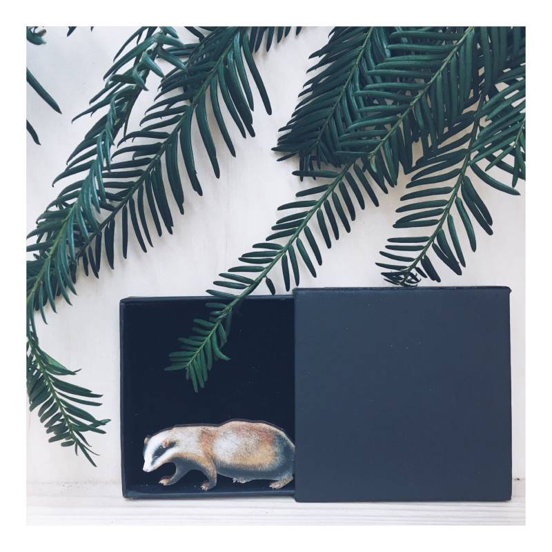 Wald Dachs Pin/Brosche von RedBirdMakes