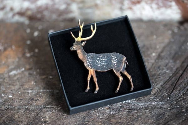 Wald Hirsch Pin/Brosche von RedBirdMakes