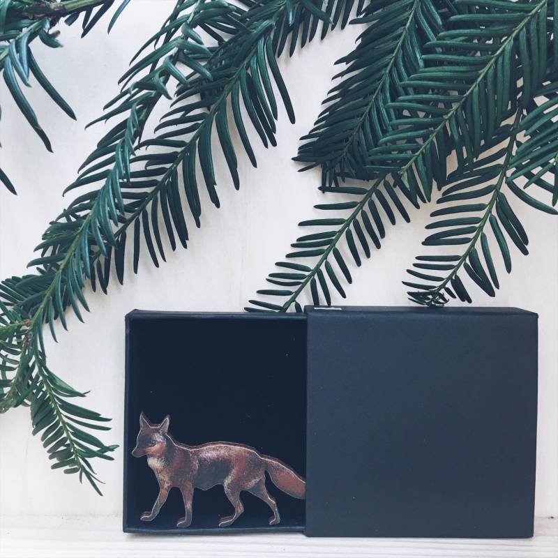 Waldfuchs Pin/Brosche von RedBirdMakes