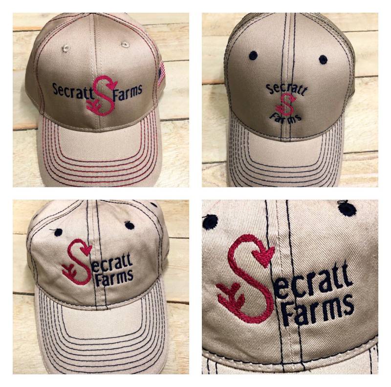 Bestickte Baumwoll Baseballkappe Personalisiertes Logo, Custom Design von RedBobbinDesigns