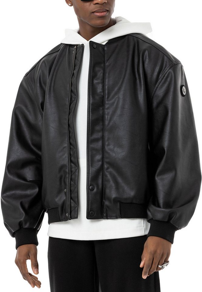 RedBridge Lederimitatjacke Red Bridge Herren Kunst-Leder Bomberjacke weit geschnitten von RedBridge