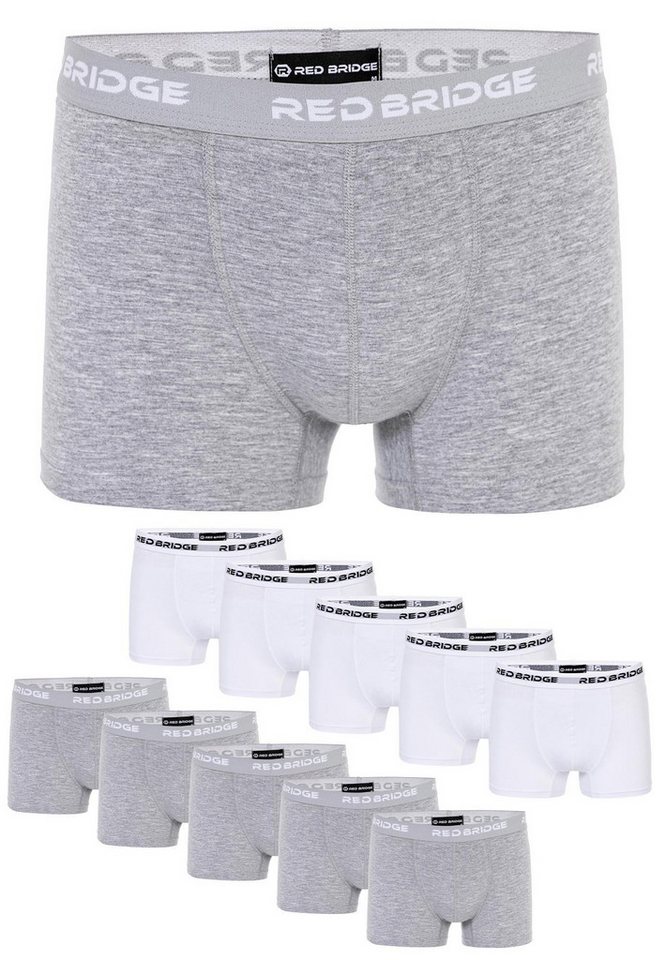 RedBridge Boxershorts 10er-Pack Bequeme Unterwäsche mit elastischem Bund (Spar-Pack, 6er-Pack) Premium Qualität von RedBridge