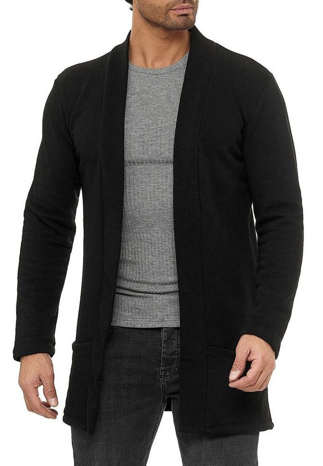 RedBridge Cardigan Red Bridge Herren Cardigan Jacke Sweat-Jacke Sakko Long Cut hochwertig von RedBridge