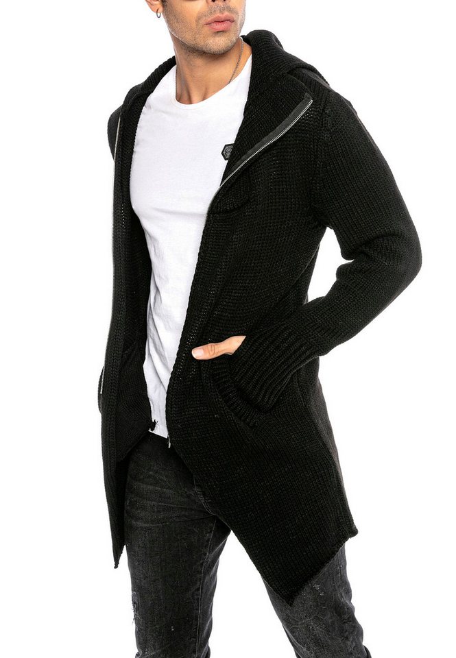 RedBridge Cardigan mit asymmetrischem Reißverschluss und Kapuze von RedBridge