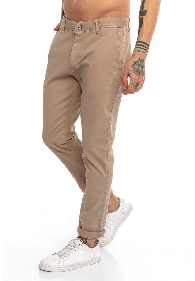 RedBridge Chinohose Premium Chinohose Baumwolle Sand W29 L32 vielseitig von RedBridge