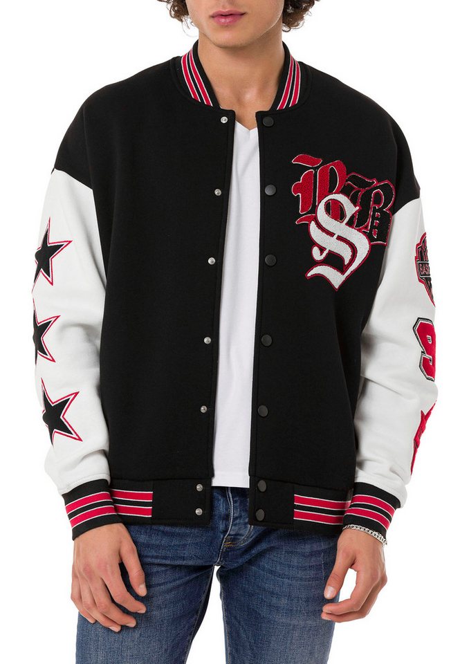RedBridge Collegejacke im Retro-Look mit auffälligen Kontrastfarben von RedBridge