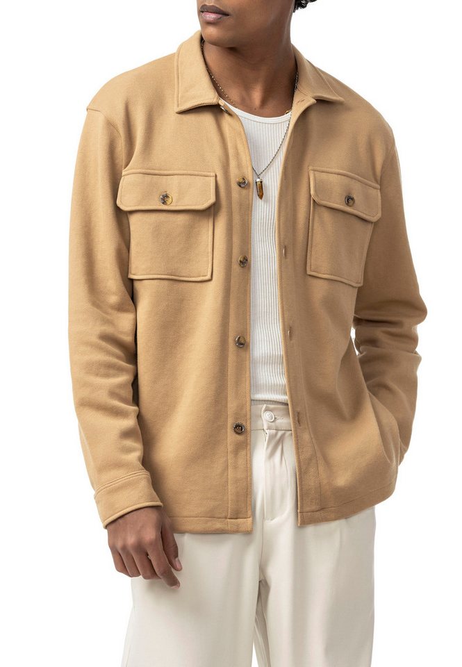 RedBridge Hemdjacke Red Bridge Herren Hemd Sweatjacke Wide Cut Camel-XL atmungsaktiv, vielseitig von RedBridge