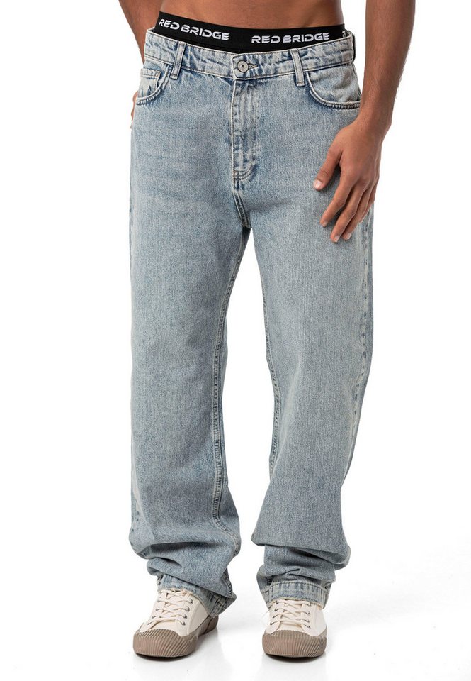 RedBridge Weite Jeans Red Bridge Herren Baggy Jeanshose 5-Pocket-Style von RedBridge