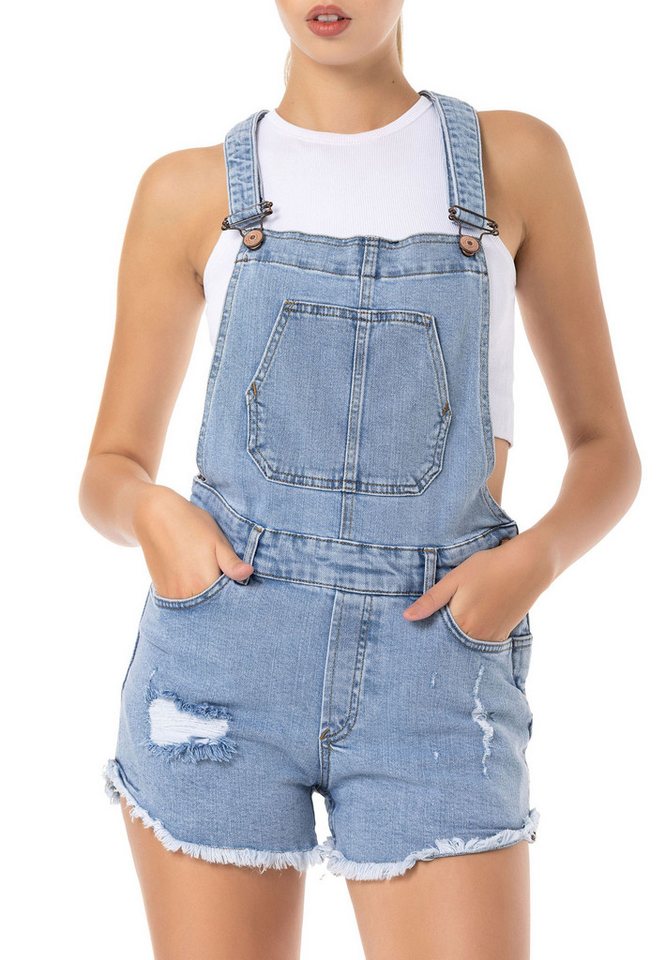 RedBridge Jeanslatzhose Premium Denim Jeansshorts von RedBridge