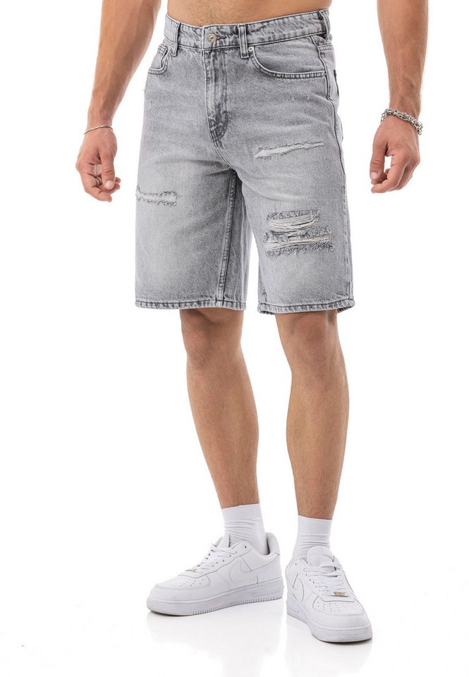RedBridge Jeansshorts by Spruce – Kurze Hose mit Destroy-Details – 5-Pocket, Regular Fit von RedBridge