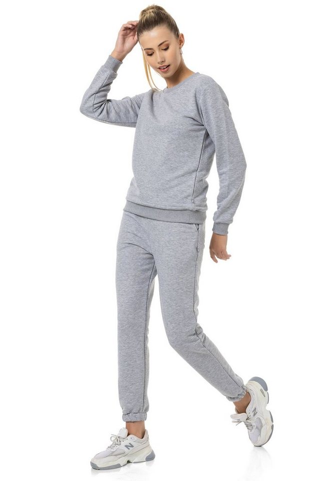 RedBridge Jogginganzug Sweatshirt mit Sweatpant Premium Basic (Spar-Set, 2-tlg), Premium Qualität von RedBridge